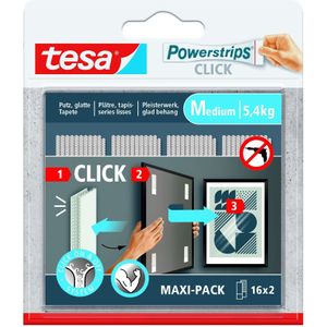 Kleefstip tesa powerstrips click medium 16 paar wt