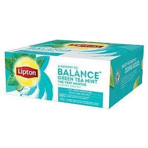 Thee lipton balance green tea mint 100x1.5gr | Doos a 100 stuk