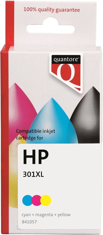 Inktcartridge Quantore alternatief tbv HP CH564EE 301XL kleur | 12 stuks