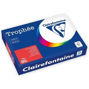 Kopieerpapier Trophée A4 80gr koraalrood 500 vel | 5 stuks