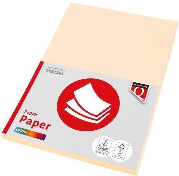 Kopieerpapier Quantore Colour A4 120gr creme 100 vel | 10 stuks