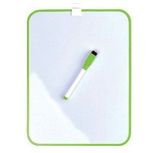 Whiteboard desq 21.5x28cm + marker groen profiel | 1 stuk