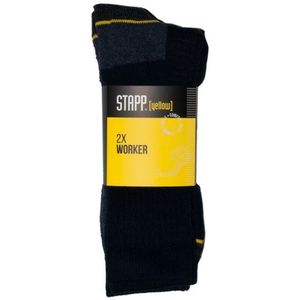 Stapp Stapp yellow Worker - werksokken - Zwart - 47-50