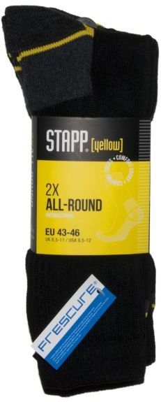 STAPP Yellow Allround - Sokken - 2-Pack - Zwart - 39-42