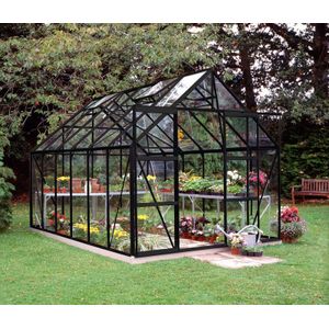 Halls Magnum 128 - Tuinkas - Zwart - 384x257x258 cm - Tuindersglas