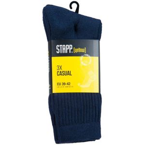 Stapp 3-paar Casual heren sokken - Dikke sokken - 46 - Blauw.