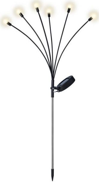 Lumineo Vuurvliegje - Solar tuinsteker - 70 cm - Plastic - Zwart/warm wit