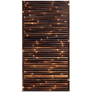Bamboe schutting Stripe - 90 x 180 cm - Donker - Horizontale latten - Eviro Bamboe