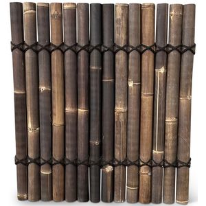 Bamboe schutting halfrond - 90 x 100 cm - Donker - Eviro Bamboe