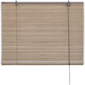 Natuurlijk Bamboe Rolgordijn Deurramen, Retro Scheidingsgordijn Zonnescherm Met Lifter, Waterdicht/Lichtfiltering/Privacylamel, Aanpasbaar,110x190cm/43.3x74.8in(WxH