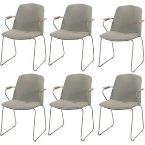 Veneto dining tuinstoel stapelbaar rvs olive 4 Seasons Outdoor set van 6