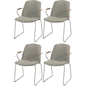 Veneto dining tuinstoel stapelbaar rvs olive 4 Seasons Outdoor set van 4
