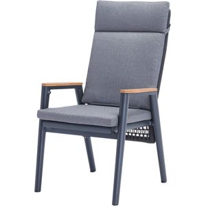Estella dining tuinstoel verstelbaar rope aluminium antraciet