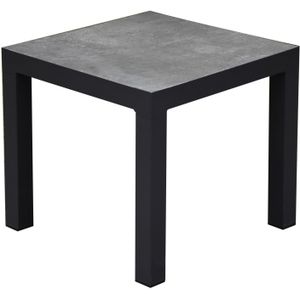 Malaga bijzettafel 50x50xH46 cm aluminium antraciet