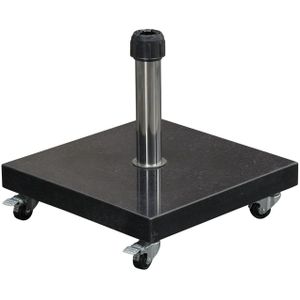 AVH parasolvoet 40 kg met 4 wielen donker zwart graniet