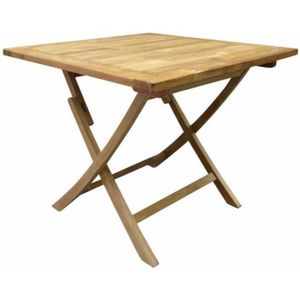 Klaptafel 90 cm vierkant teak