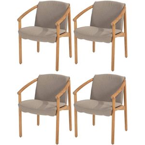 4 Seasons Outdoor Tess dining tuinstoel teak 4 Seasons Outdoor set van 4