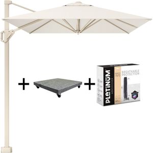 4goodz Outsunny Zweefparasol 3 mtr met Draaimechanisme - Groen - 4goodz