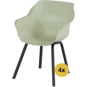 4x Sophie Element dining tuinstoel mintgroen Hartman