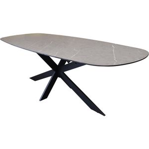 San Francisco low dining tafel ceramic blad 240x100xH69 cm antraciet