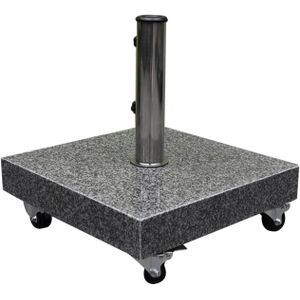 AVH parasolvoet 60 kg met 4 wielen graniet