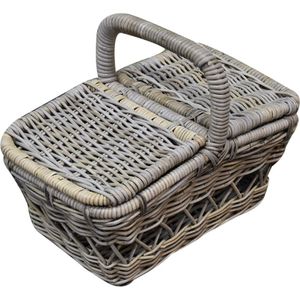 Messie rotan picknickmand 50x30xH40 cm rechthoekig