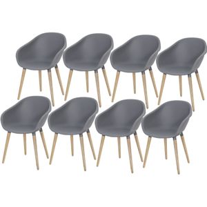 AVH-Collectie - Swan - Kuipstoelen - Gerecycled Kunststof - Acacia Houten Poten