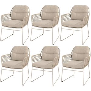 Albano dining tuinstoel latte Taste 4SO set van 6
