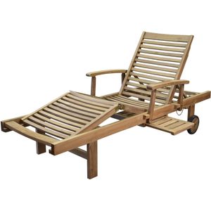 Comfort lounger ligbed verstelbaar teak