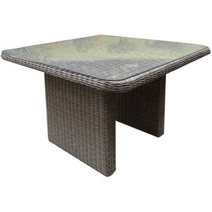 AVH-Outdoor - Bilbao - Lounge-Diningtafel - Grijs - Kunststof Wicker - Aluminium