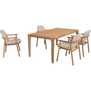 Liam Samos dining tuinset 5 delig 180x100xH75 cm  teak terre 4 Seasons Outdoor