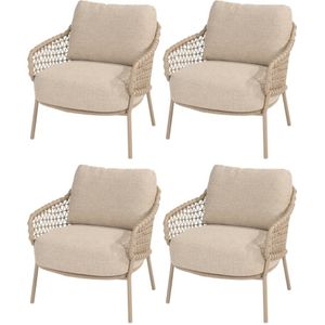 4 Seasons Outdoor - Sardinia - Tuinstoel - Latte - Rope - RVS Frame