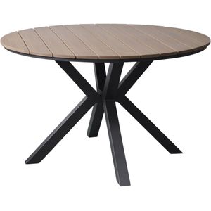 Quincy dining tuintafel aluminium 120xH75 cm rond polywood blad