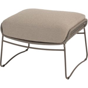 4 Seasons - Moretti - Voetenbank - Bruin - Gevlochten Touw - RVS-frame
