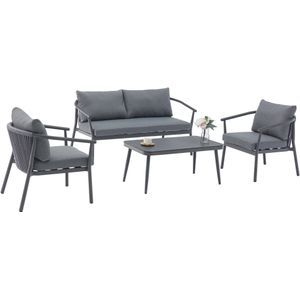 AVH-Collectie - Malta - Loungeset - Aluminium - Rope - 4 Delig