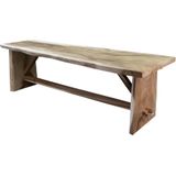Boomstamtafel 260x70-80xH77,5 cm– bladdikte 6 cm geschoord