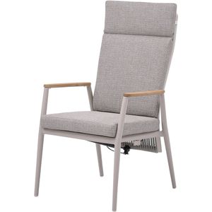 Rosetta dining tuinstoel verstelbaar aluminium latte zand