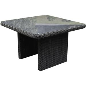 Bilbao premium lounge-diningtafel 110x110xH70 cm antraciet