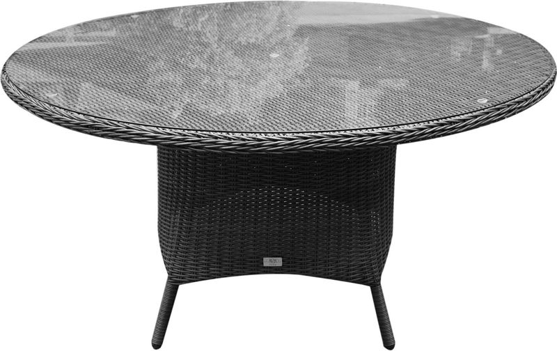 AVH-Collectie - Riccione - Tuintafel - Rond - 150cm - Gehard Glas