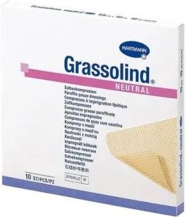 Grassolind - Zalfkompres - 10 x 10 cm - Paraffine Gaas