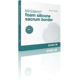 Kliniderm Foam Silicone schuimverband Sacrum met Border 18x18cm