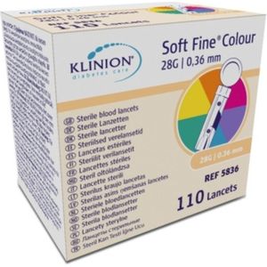 Klinion Diabetes Care Soft fine lancetten 28G 110 stuks