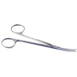 Linkshandige prepareerschaar Metzenbaum 14cm gebogen