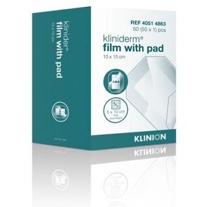 Klinion Kliniderm Film met Pad wondpleister steriel 10x15cm