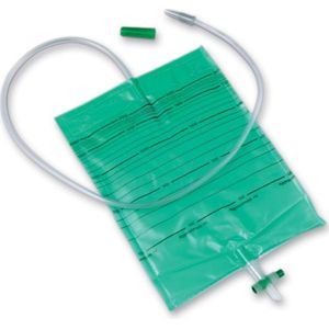 Curion curibag urinebedzak groen met kruiskraan 90cm 2 liter 25 stuks