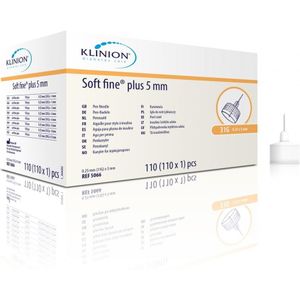 Klinion Diabetes Care Soft fine Plus pennaalden 0,25mm (31G) x 5mm