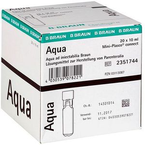 Mini-Plasco Aqua steriel water voor injecties 10ml (20 ampullen)