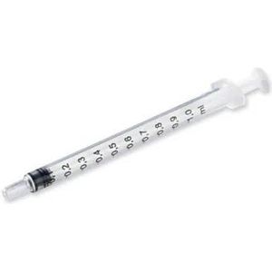 Henke-Ject injectiespuit 1ml U100 tuberculine 3-delig