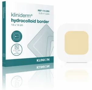 Kliniderm Hydro Border standaard hydrocolloïd wondverband 14x14cm