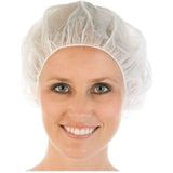 Beschermmuts wit 100 stuks